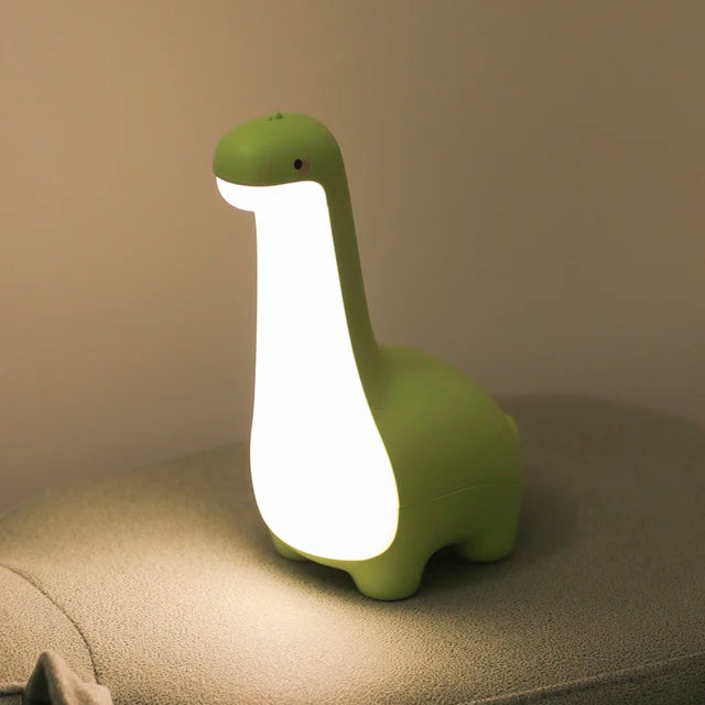 Dinosaurus Nachtlampje Schattige Kindernachtlampje Oogbescherming Bedtiming Lamp Usb Oplaadkamer Decoratie Kindercadeau