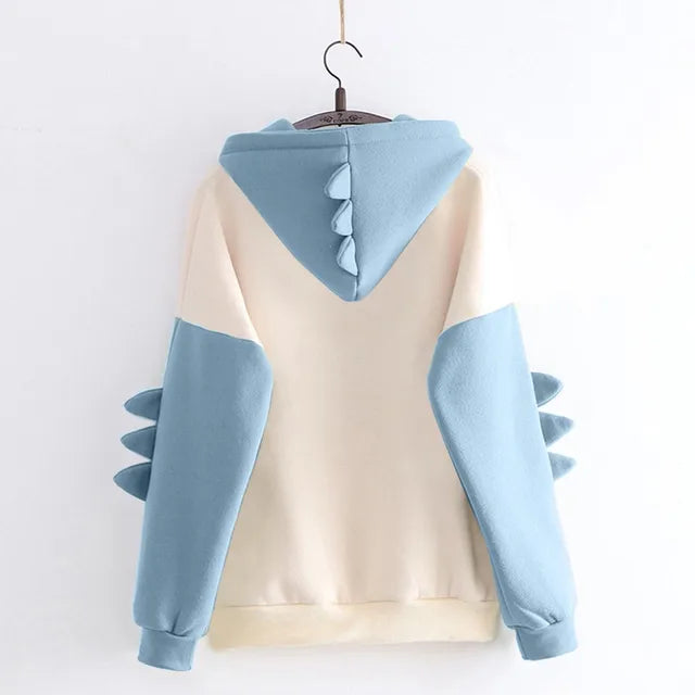 UwU Dinosaurus Hoodie™ | Zacht & Origineel Oversized Hoodie met Speelse Piekdetails