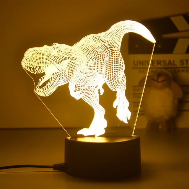 3D Dinosaurus Lamp™ | Led Dino Lamp Usb Acryl Glazen Tafel Nachtlampje Decor