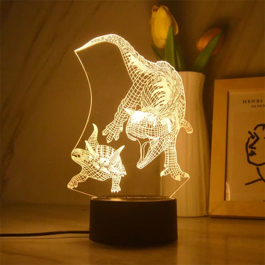 3D Dinosaurus Lamp™ | Led Dino Lamp Usb Acryl Glazen Tafel Nachtlampje Decor