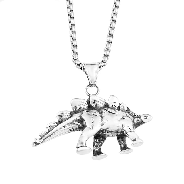 Stegosaurus Retro Design Dinosaur Pendant