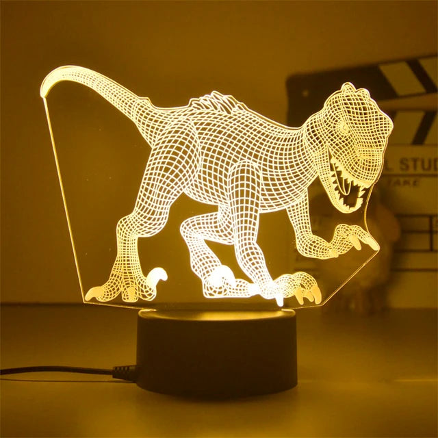 3D Dinosaurus Lamp™ | Led Dino Lamp Usb Acryl Glazen Tafel Nachtlampje Decor