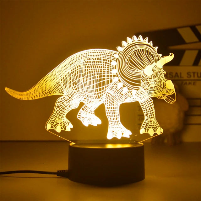 3D Dinosaurus Lamp™ | Led Dino Lamp Usb Acryl Glazen Tafel Nachtlampje Decor