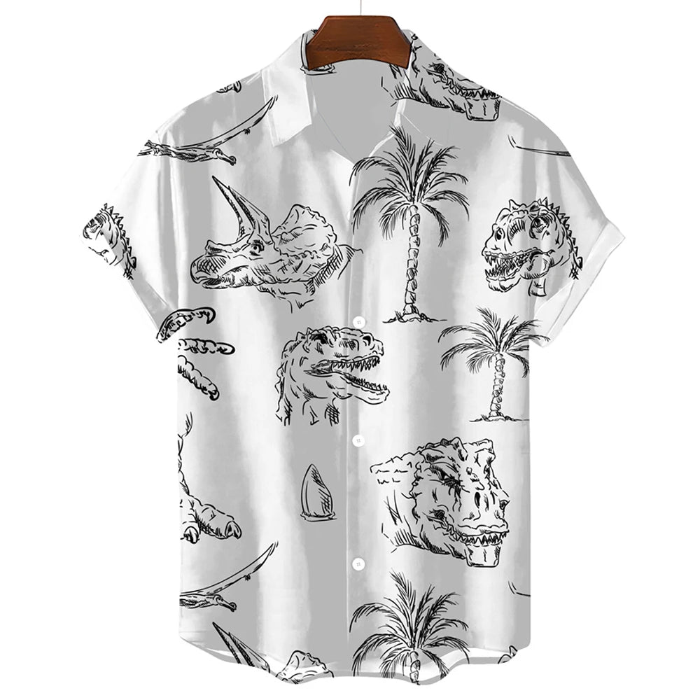 Dinosaur & Cycad Summer Shirt | Stijlvol en Luchtig Herenhemd