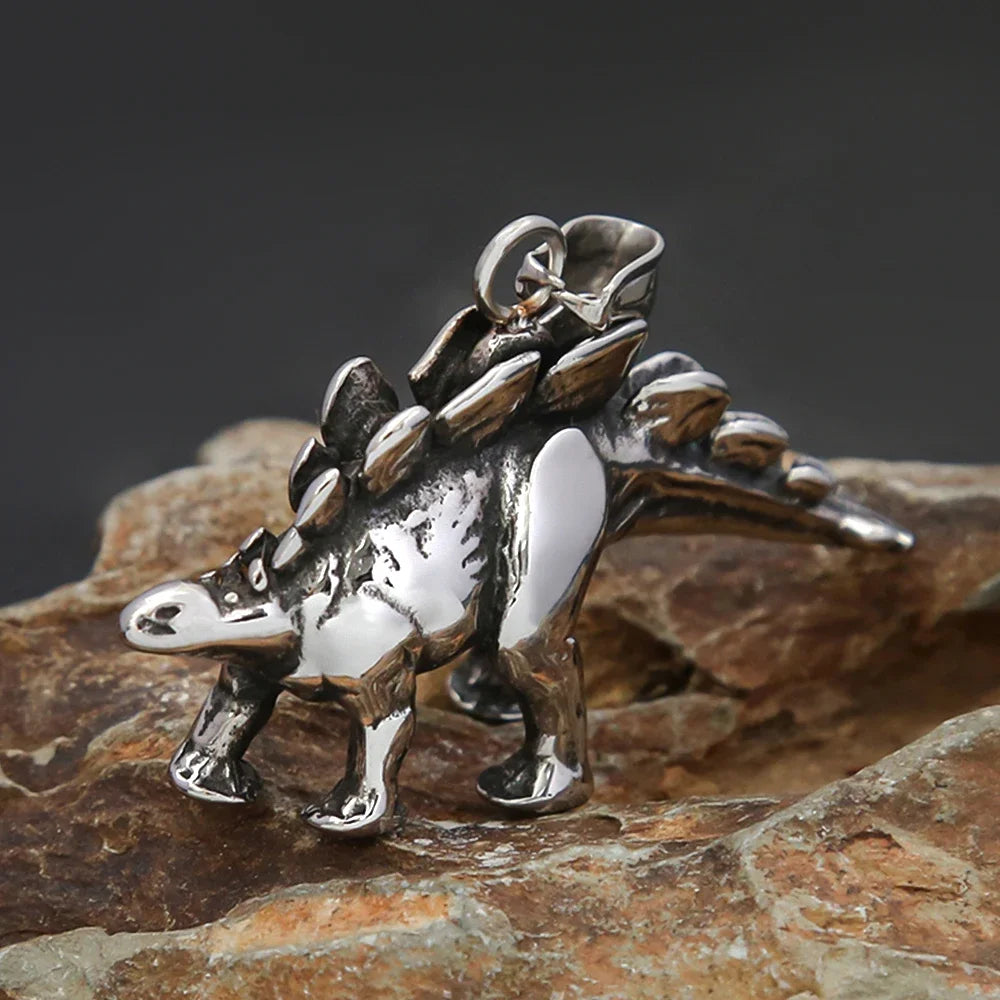 Stegosaurus Retro Design Dinosaur Pendant