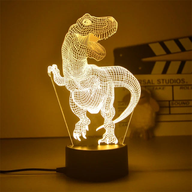 3D Dinosaurus Lamp™ | Led Dino Lamp Usb Acryl Glazen Tafel Nachtlampje Decor