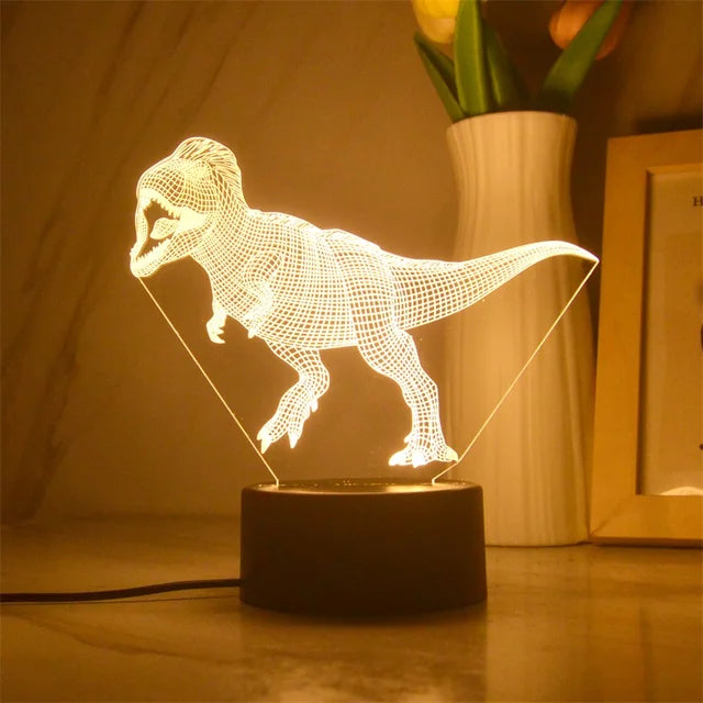 3D Dinosaurus Lamp™ | Led Dino Lamp Usb Acryl Glazen Tafel Nachtlampje Decor