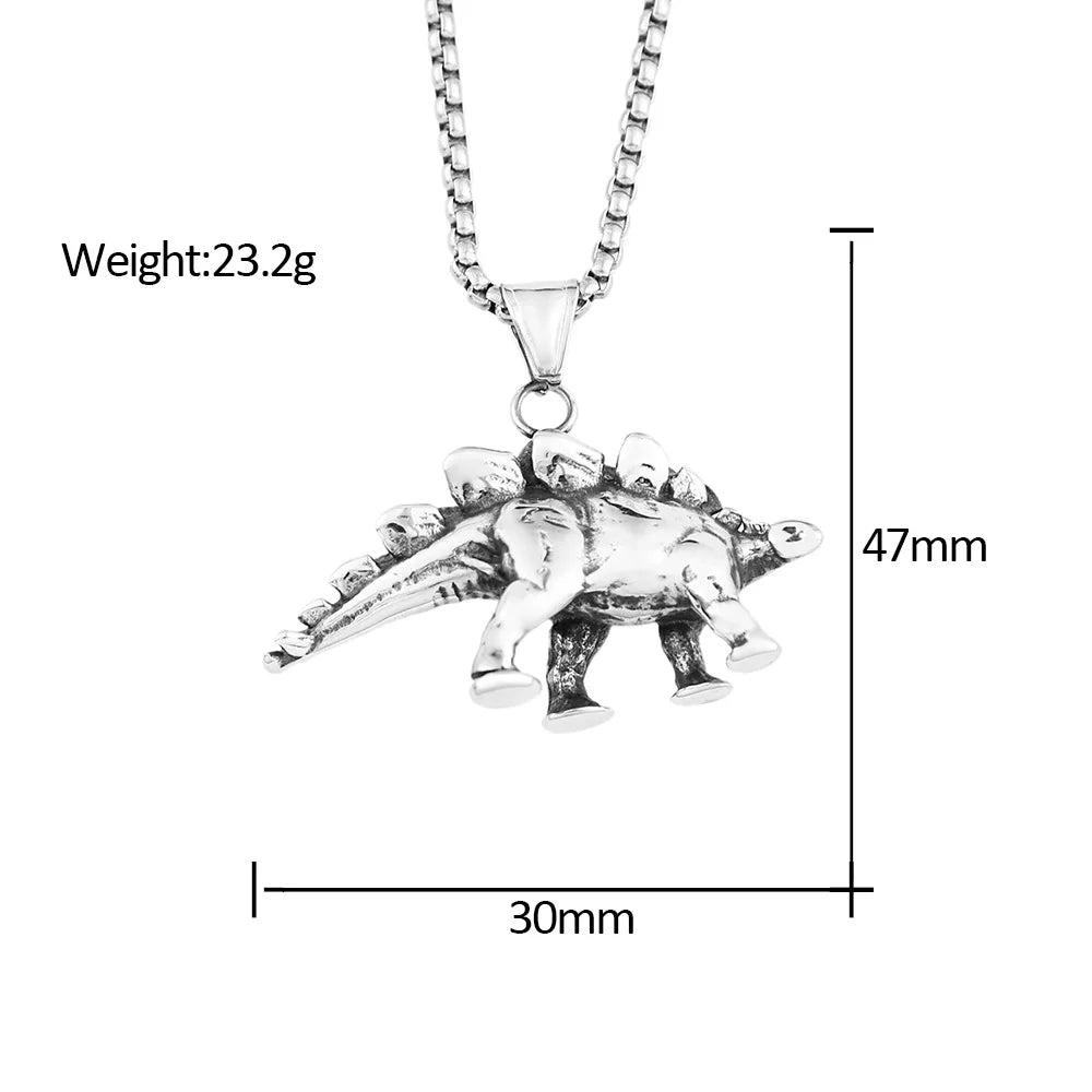 Stegosaurus Retro Design Dinosaur Pendant