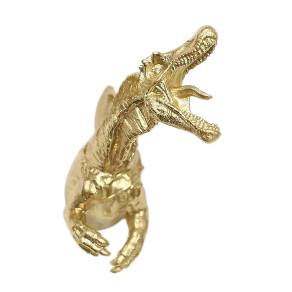 Luxury Dinosaur Wall Coat Rack / Door Knob™ | Brass Dinosaur Coat Hangers and Knobs