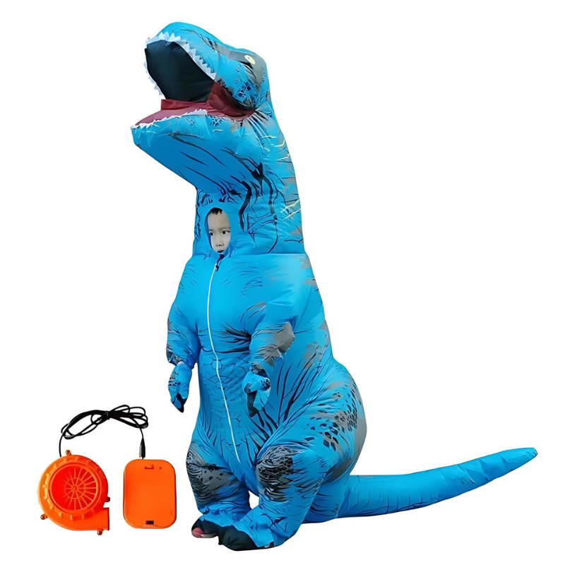 Dino Rave™ | Opblaasbaar Dinosauruskostuum voor Volwassenen en Kinderen - Dé Hit voor elk Feest!