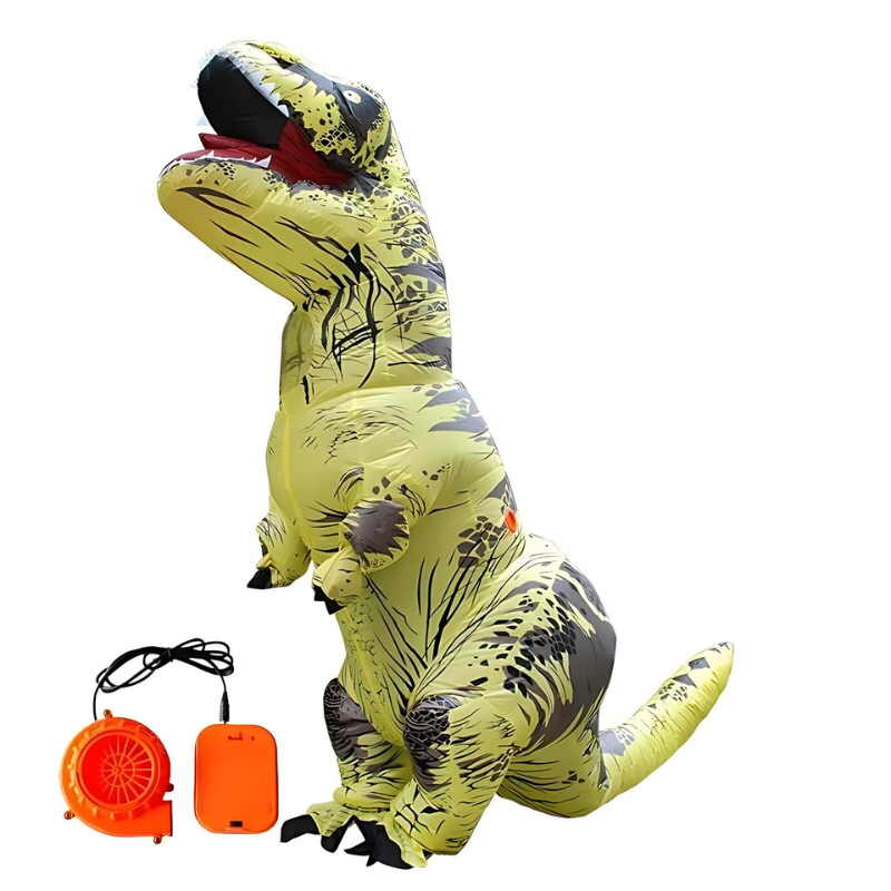 Dino Rave™ | Opblaasbaar Dinosauruskostuum voor Volwassenen en Kinderen - Dé Hit voor elk Feest!