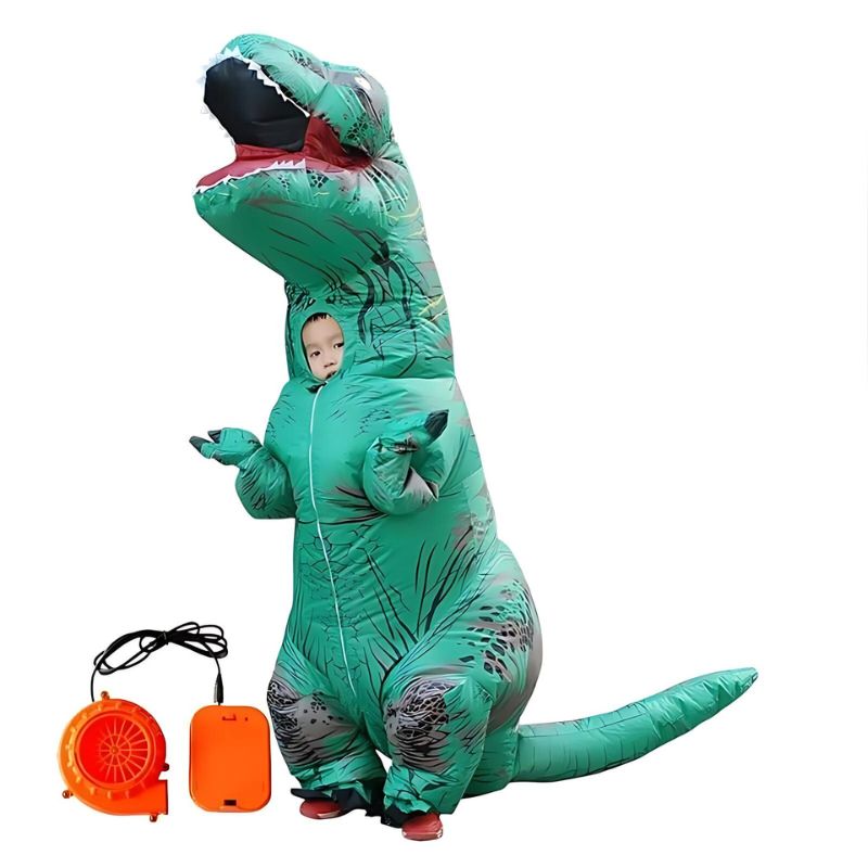 Dino Rave™ | Opblaasbaar Dinosauruskostuum voor Volwassenen en Kinderen - Dé Hit voor elk Feest!