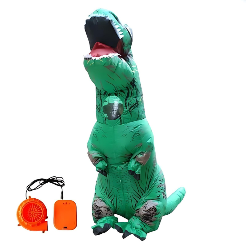 Dino Rave™ | Opblaasbaar Dinosauruskostuum voor Volwassenen en Kinderen - Dé Hit voor elk Feest!