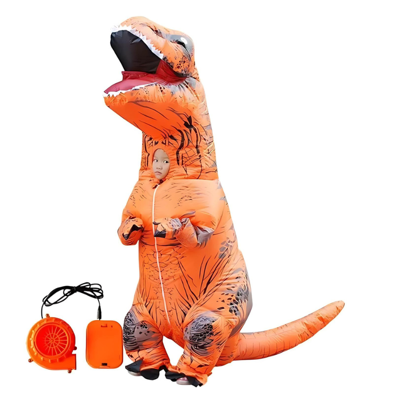 Dino Rave™ | Opblaasbaar Dinosauruskostuum voor Volwassenen en Kinderen - Dé Hit voor elk Feest!