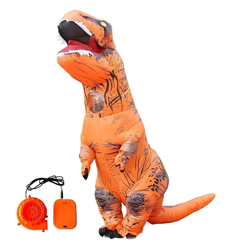 Dino Rave™ | Opblaasbaar Dinosauruskostuum voor Volwassenen en Kinderen - Dé Hit voor elk Feest!