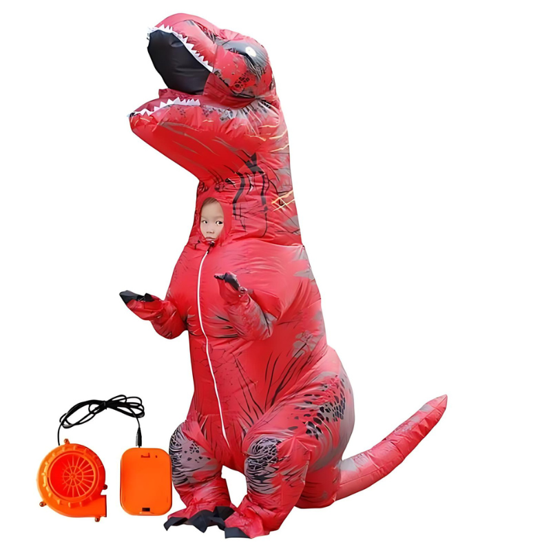 Dino Rave™ | Opblaasbaar Dinosauruskostuum voor Volwassenen en Kinderen - Dé Hit voor elk Feest!