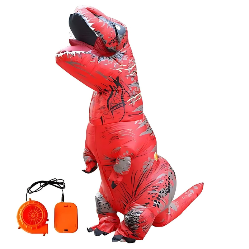 Dino Rave™ | Opblaasbaar Dinosauruskostuum voor Volwassenen en Kinderen - Dé Hit voor elk Feest!